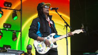 Junior Marvin of Junior Marvin's Wailers performs at Rewind Festival on August 20, 2017 in Henley-on-Thames, England.