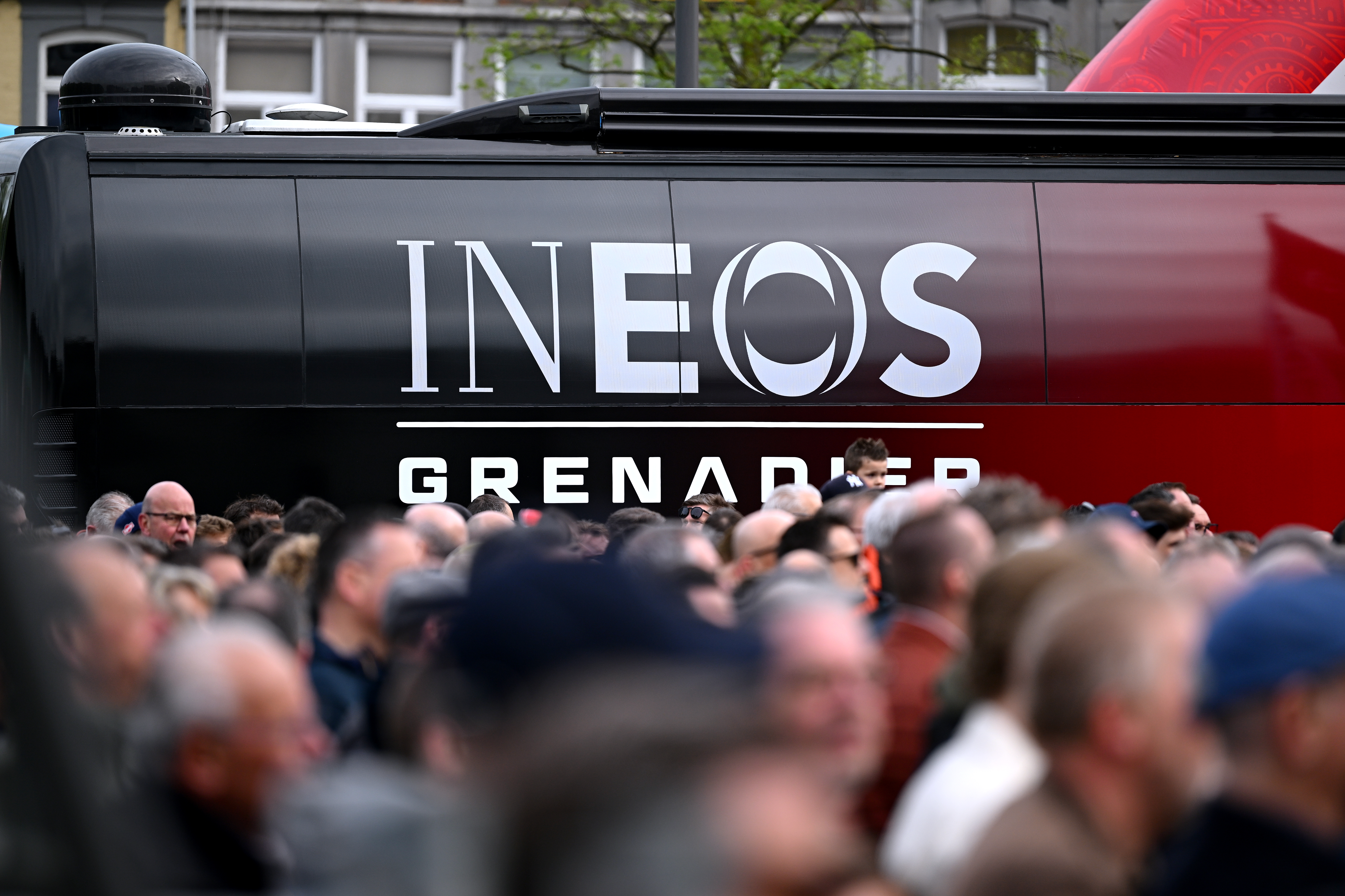 Ineos Grenadiers bus at the Tour de France