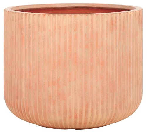 Safavieh Outdoor Collection Lucca Terracotta Cement Ficonstone Planter Pot