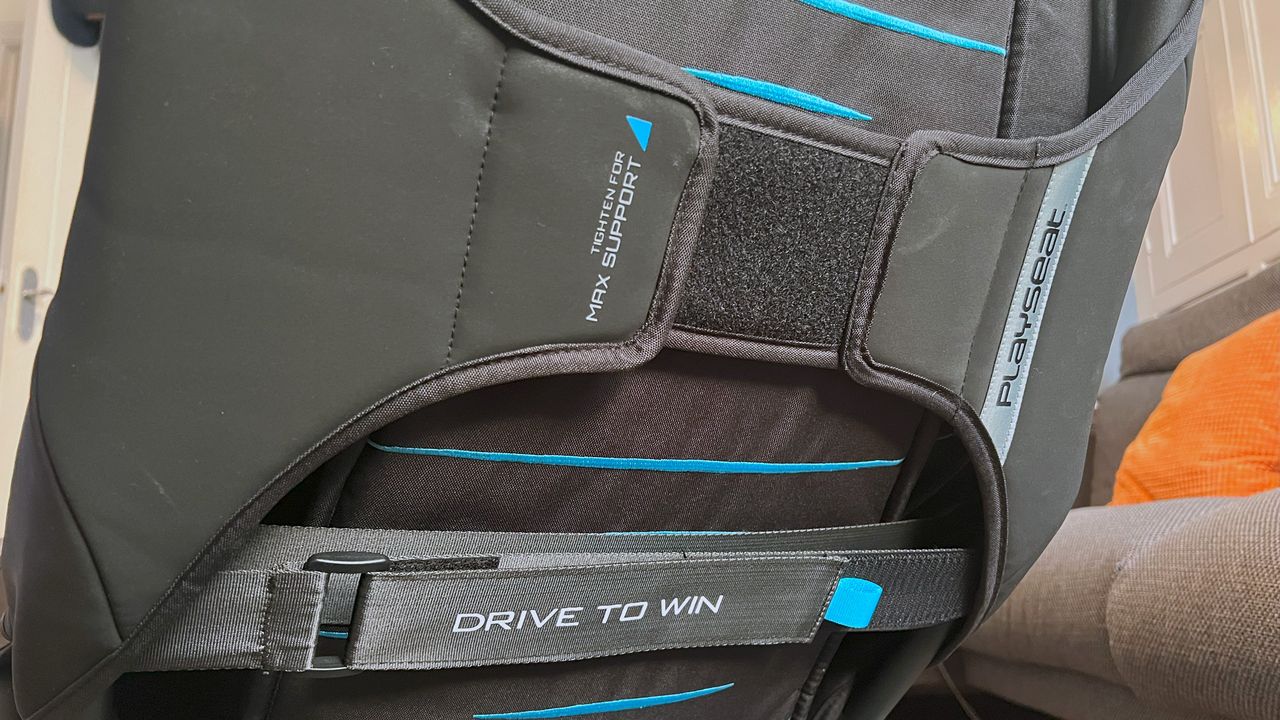 Playseat Trophy Logitech G Edition's back strap lumbar support