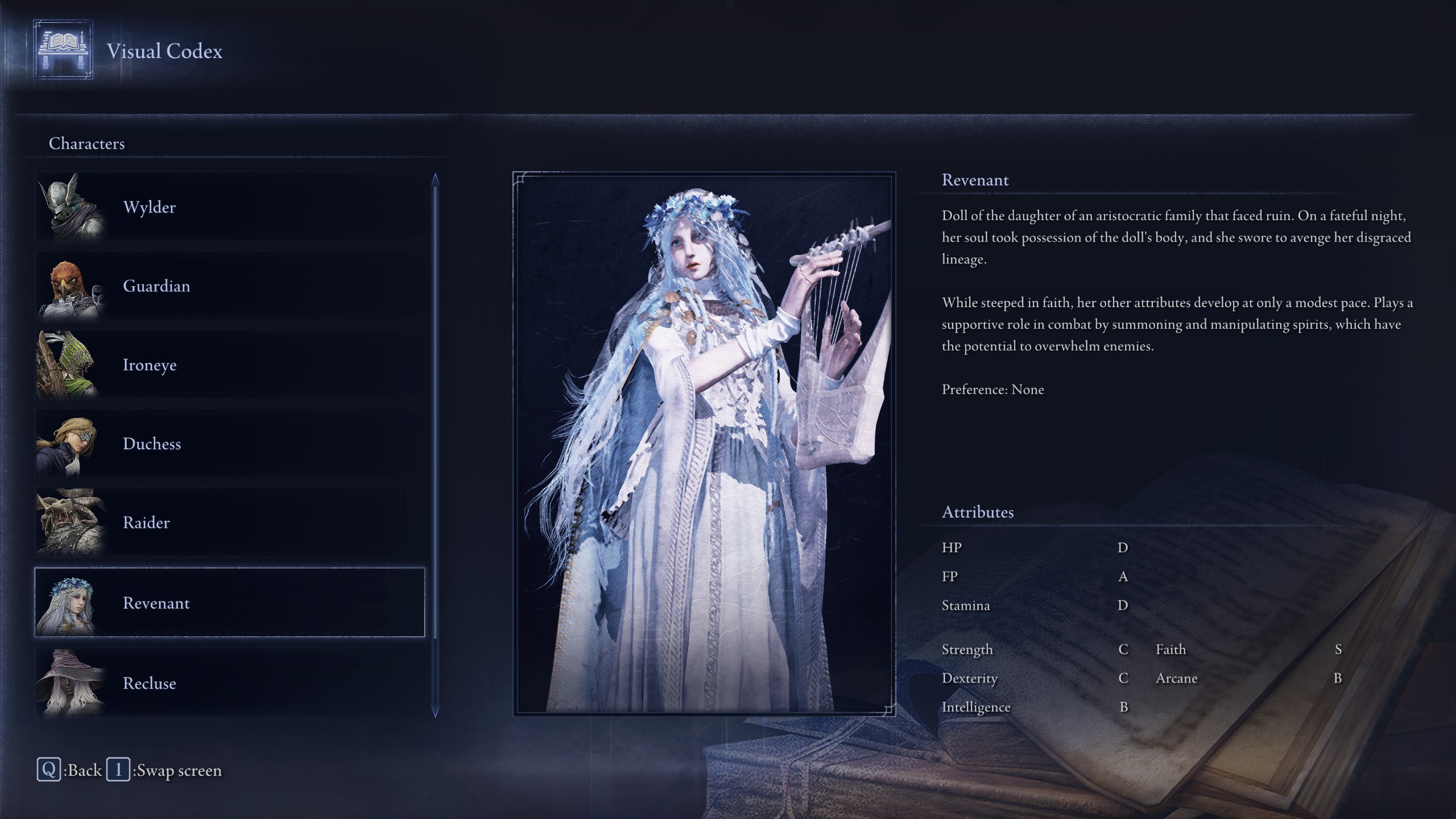 Elden Ring Nightreign Revenant stats