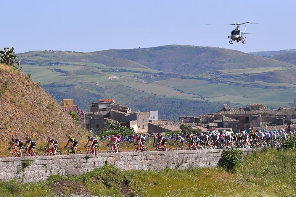The peloton during stage 4 at the Giro d'Italia