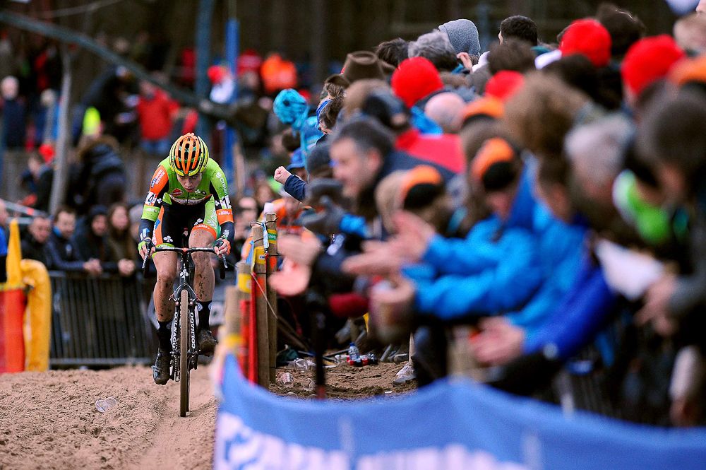 Wout Van Aert on his way to the 2016 Belgian elite men's championship