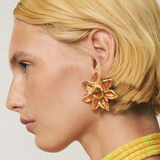 Mango Maxi flower earrings