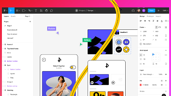 Screenshot showing the Figma app