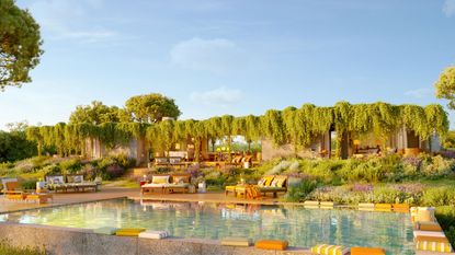 view of a villa in portugal, as imagined by philippe starck