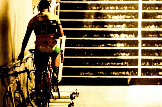 Tasmania's Peter Loft on the rollers
