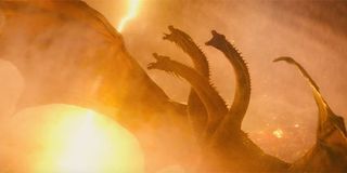 King Ghidorah roaring in triumph