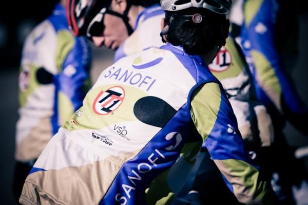 Team Type 1-Sanofi riders ready to head out in the morning.