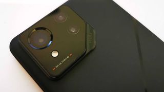 Closeup of Asus ROG Phone 8 camera lenses