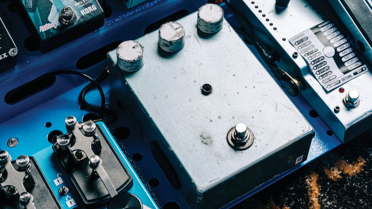 Rehoused EHX Big Muff Pi pictured on Jack White's pedalboard