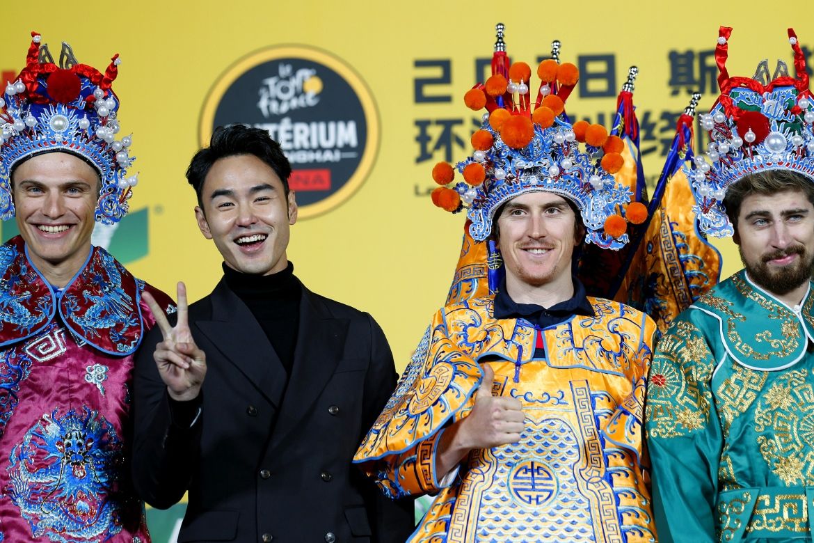 Actor and event ambassador Ethan Ruan with the riders