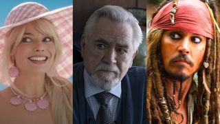 Margot Robbie in Barbie/Brian Cox in Succession/Johnny Depp in Pirates of the Caribbean