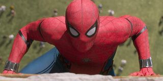 Spider-Man crawling in Homecoming