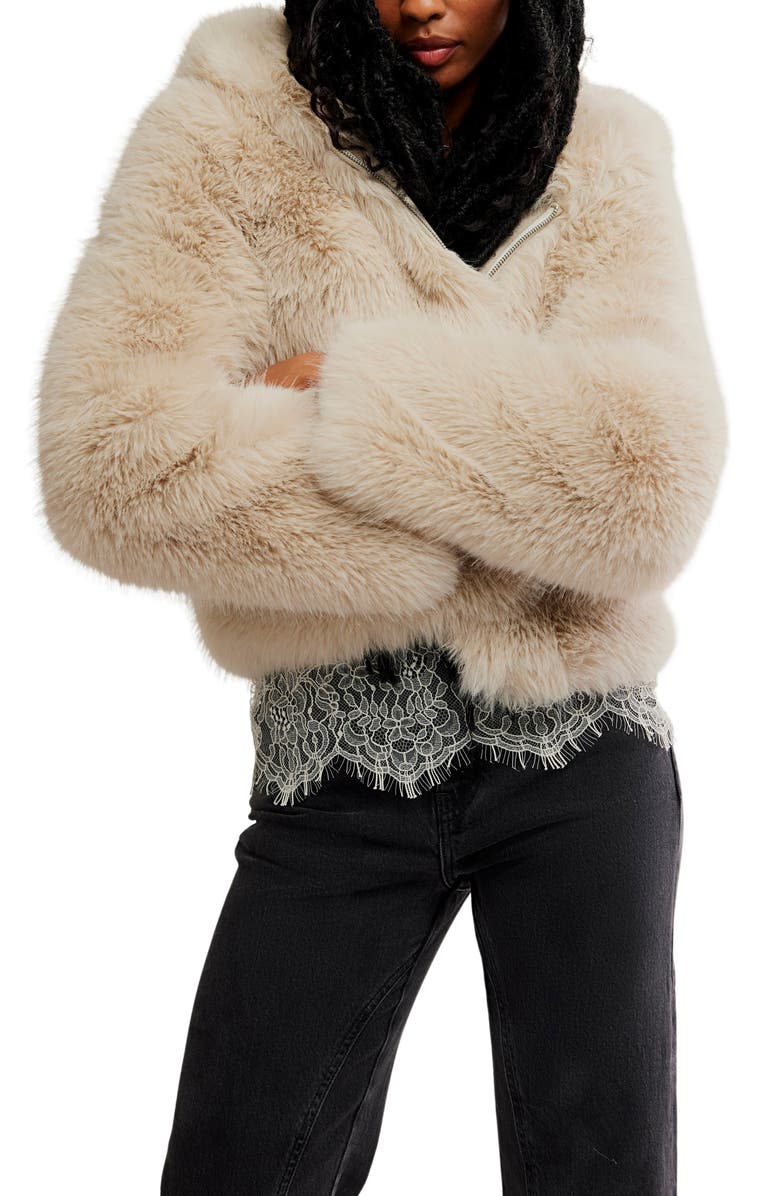 Louder Please Hooded Faux Fur Jacket