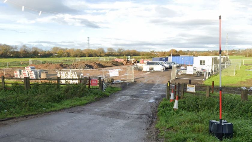 A site where foundations have been laid