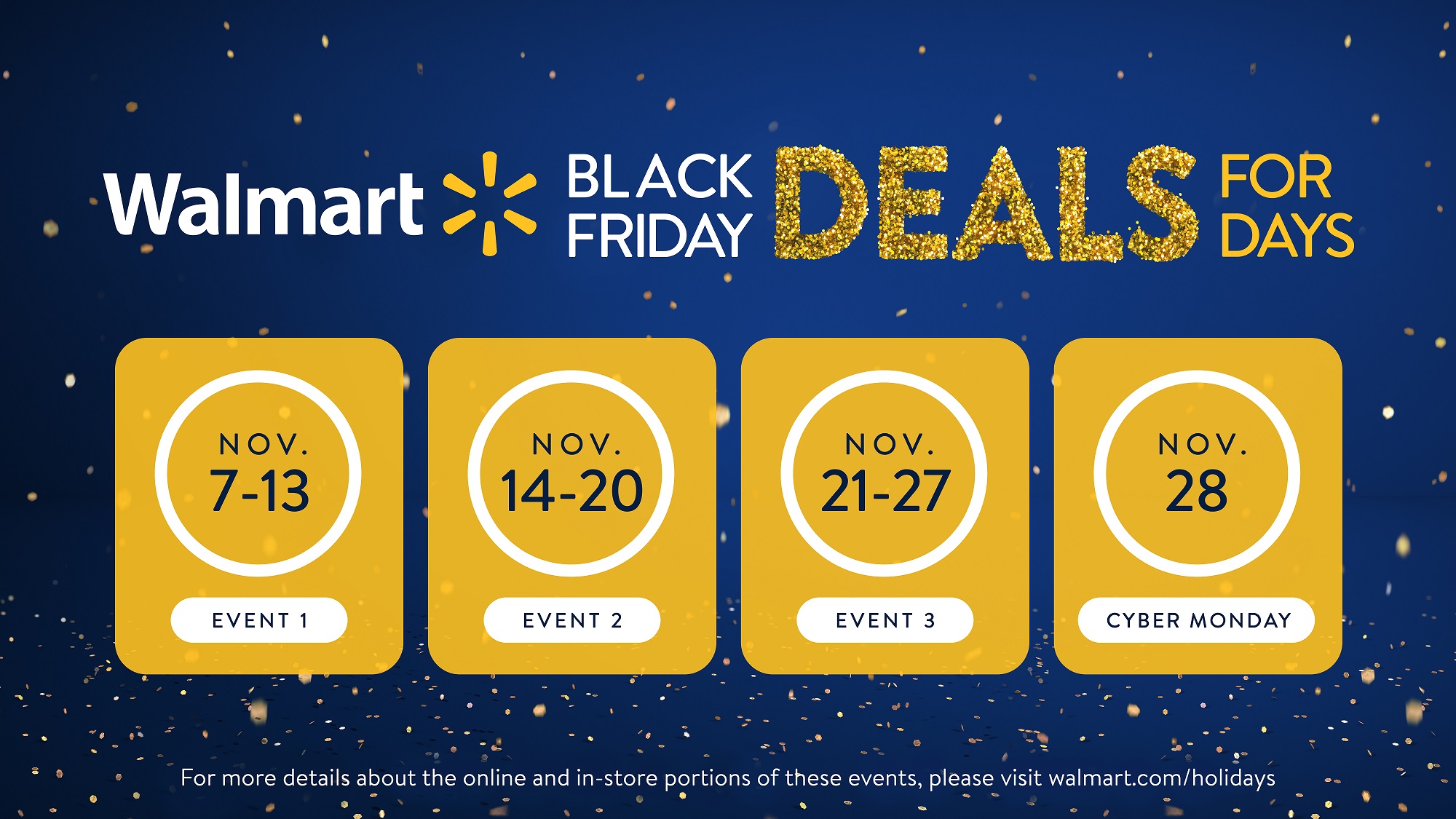 Walmart Black Friday Deals for Days date information