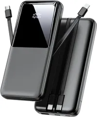 CFIAI 15000mAh Portable Charger with Built-in Cables