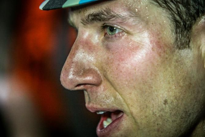 Jeremy Powers (Rapha) gives his explanation of the race.
