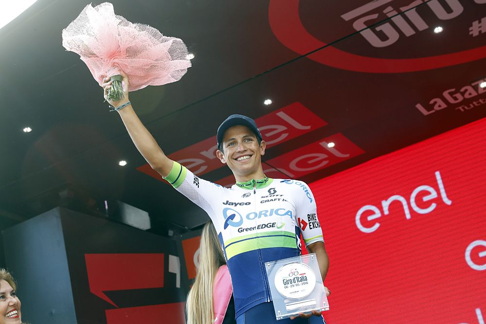 Esteban Chaves (Orica-GreenEdge) second overall at the Giro d'Italia