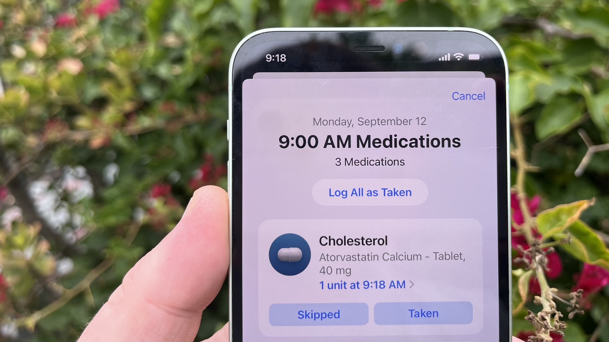 iOS 16 Health medications tracking