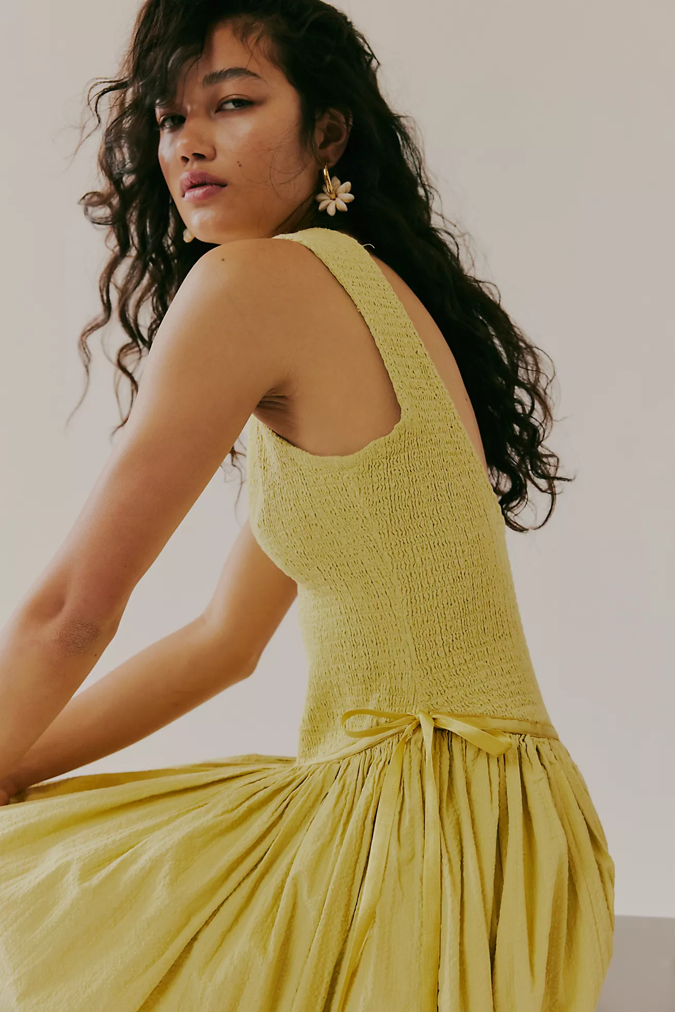 Nightingale Seersucker Midi Dress