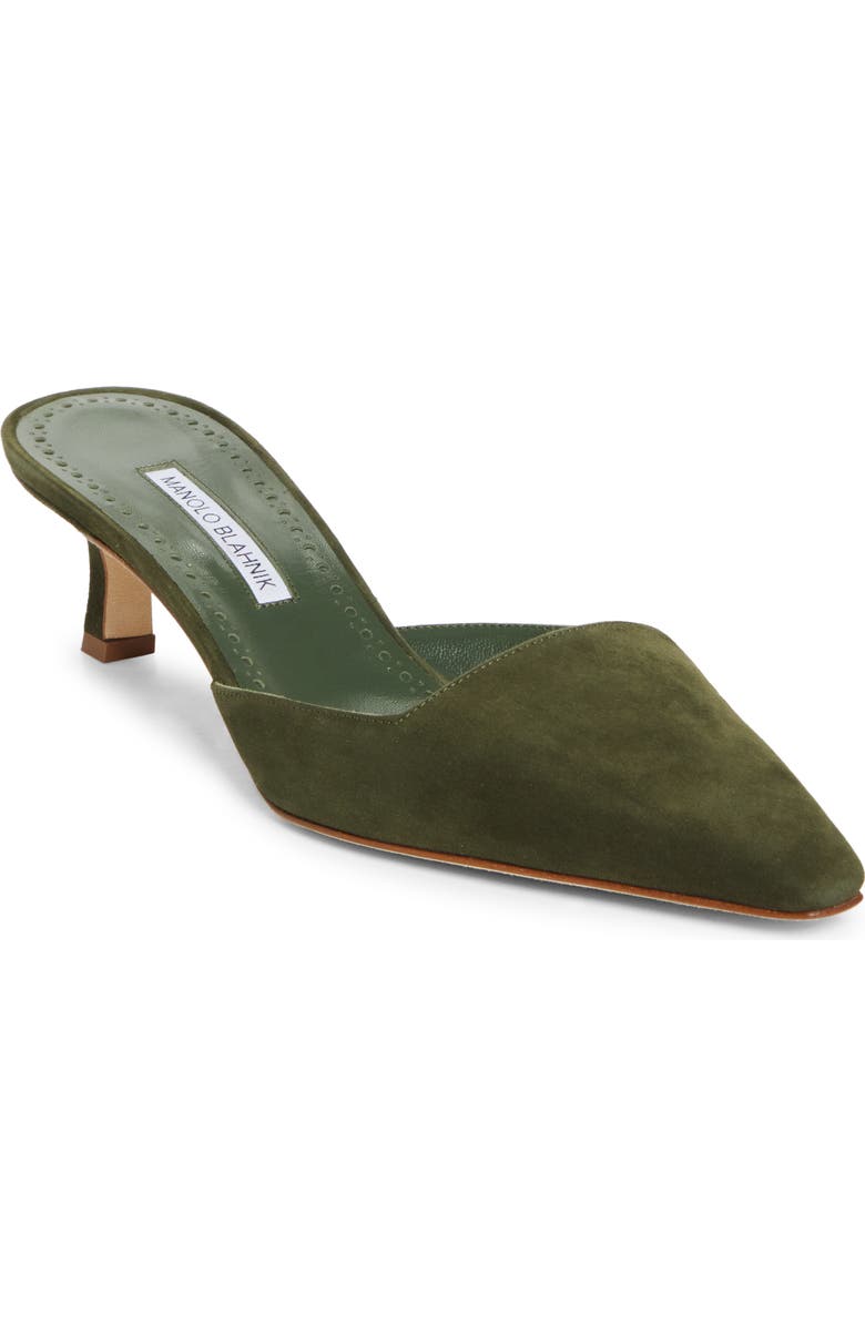 Moiramu Pointed Toe Kitten Heel Mule