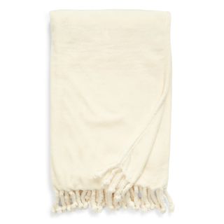 Nordstrom brand soft blanket in cream color