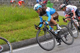 AG2R La Mondiale's Hubert Dupont descends during stage 18 of the 2019 Giro d'Italia