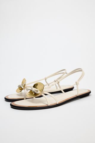 Zara Embellished Flat Sandals