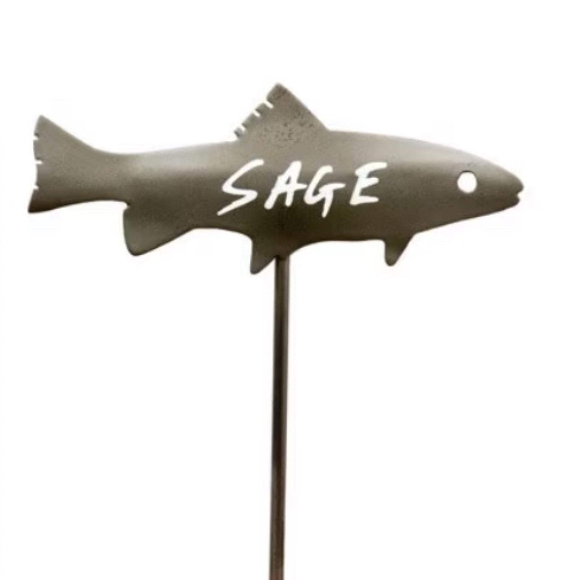 Metal Fish Plant Markers, Set of 4