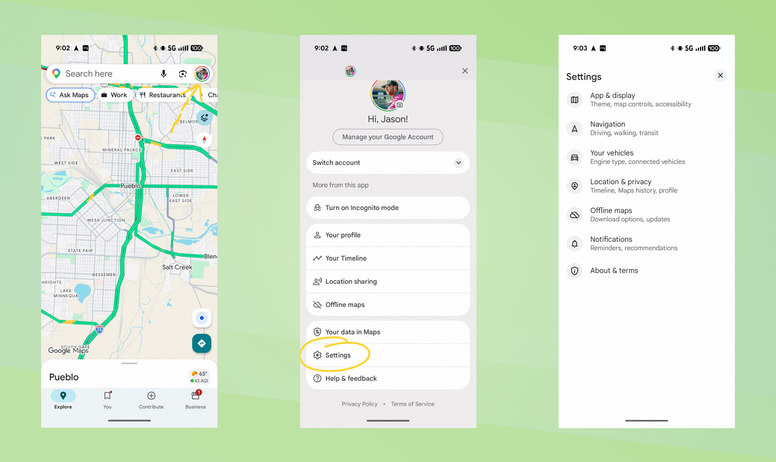 Google Maps accurate EV battery level how to screenshot.