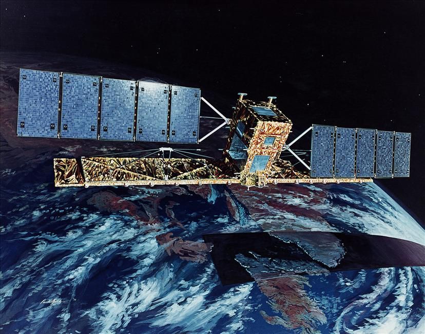 An artist&#039;s illustration of Canada&#039;s Radarsat-1.