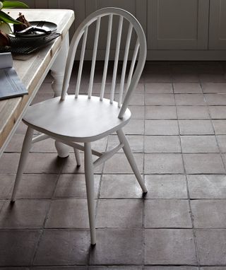 Stone tiles in a dining room