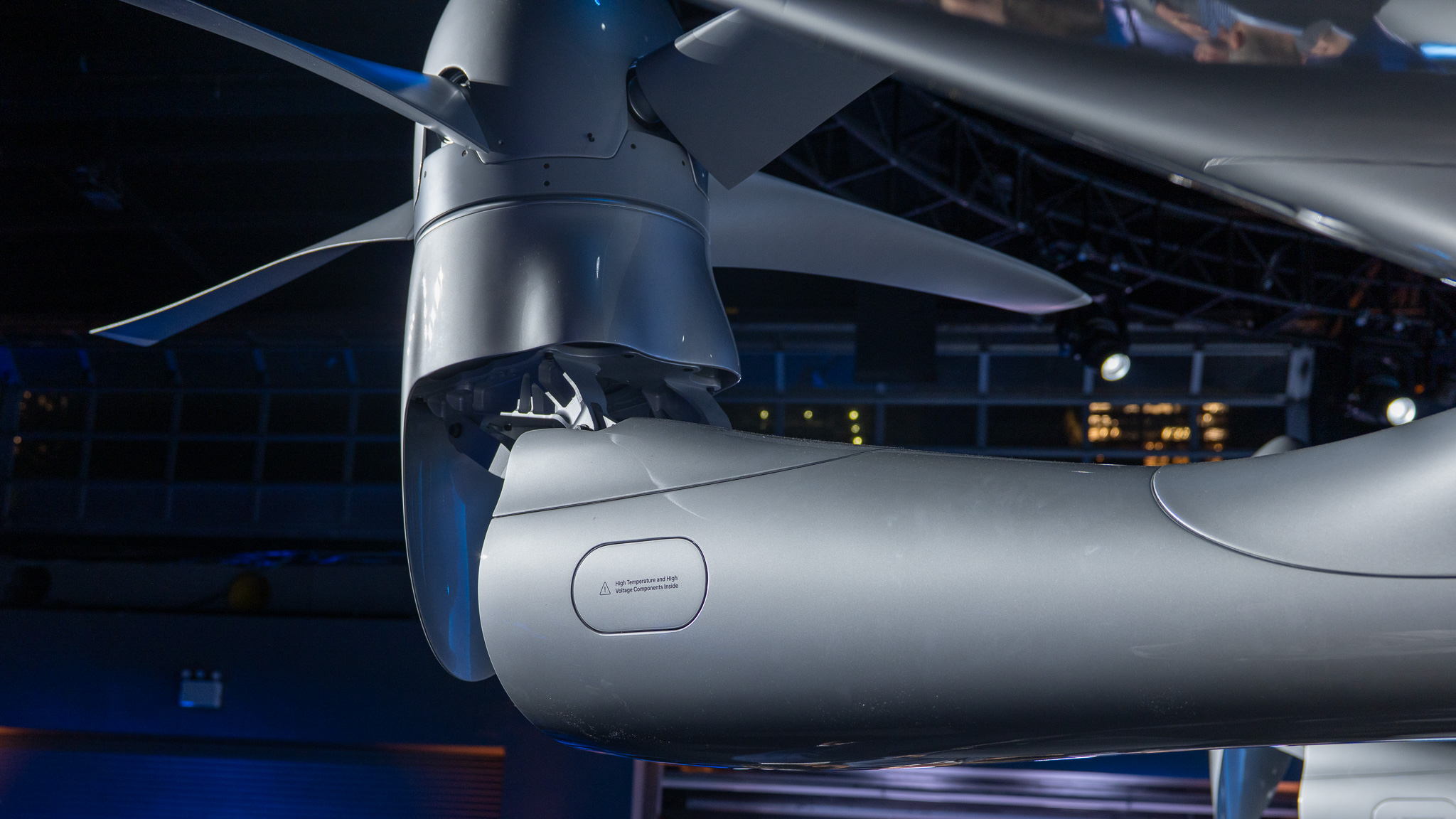 Close up of Vertical Aerospace Valo's eVTOL Rotors in vertical position