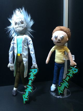 Plush dolls from the out-of-control science fiction cartoon show "Rick and Morty" are available from Jinx, with more characters being released this year.