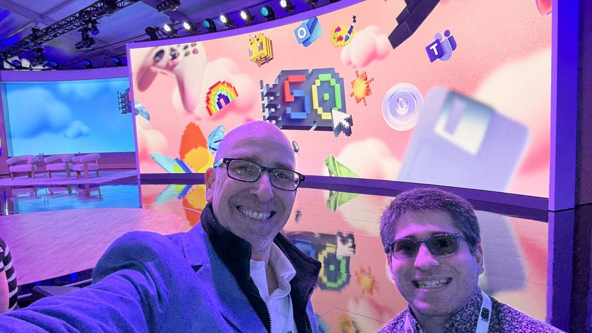 Lance Ulanoff and Jacob Krol at Microsoft event