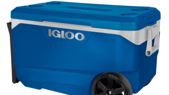 Blue Igloo camping cooler