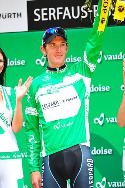 Andy Schleck (Leopard - Trek) gets to wear green.