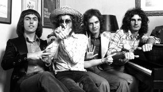 Slade in their 1975 pomp - L-R Dave Hill, Noddy Holder, Jimmy Lea and Don Powell