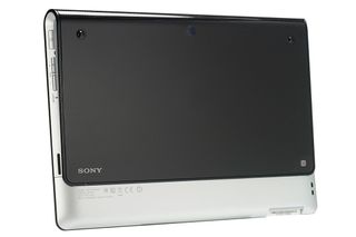 The Sony Tablet S has an unusual design that feels, and looks, like a folded-over magazine.