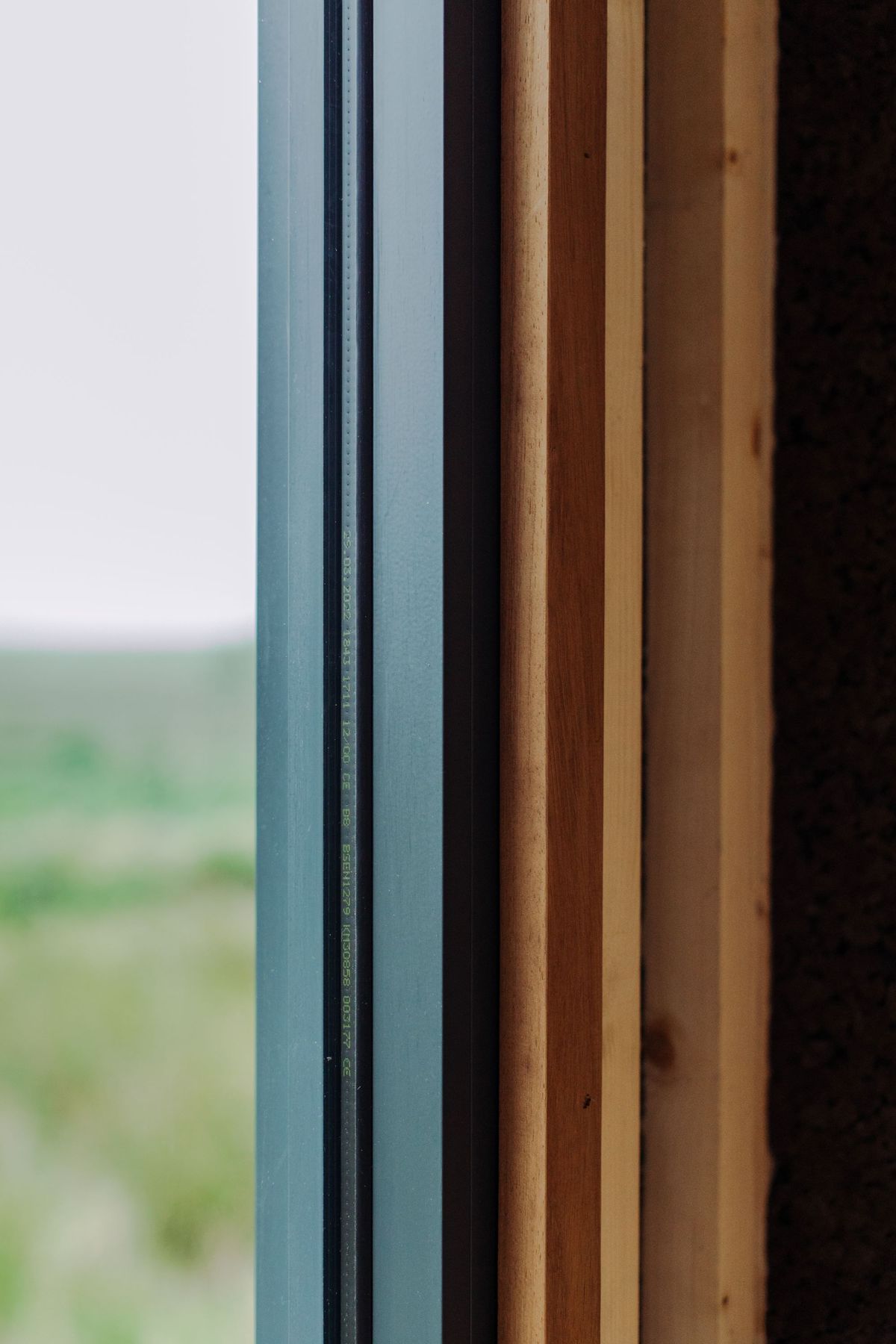 The window frame of the tiny eco home