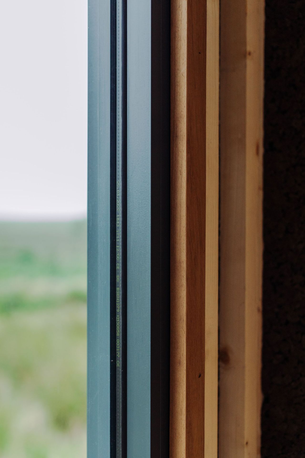 The window frame of the tiny eco home