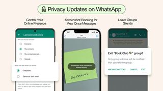 Kuvakaappaus WhatsAppin uusista yksityisyysominaisuuksista