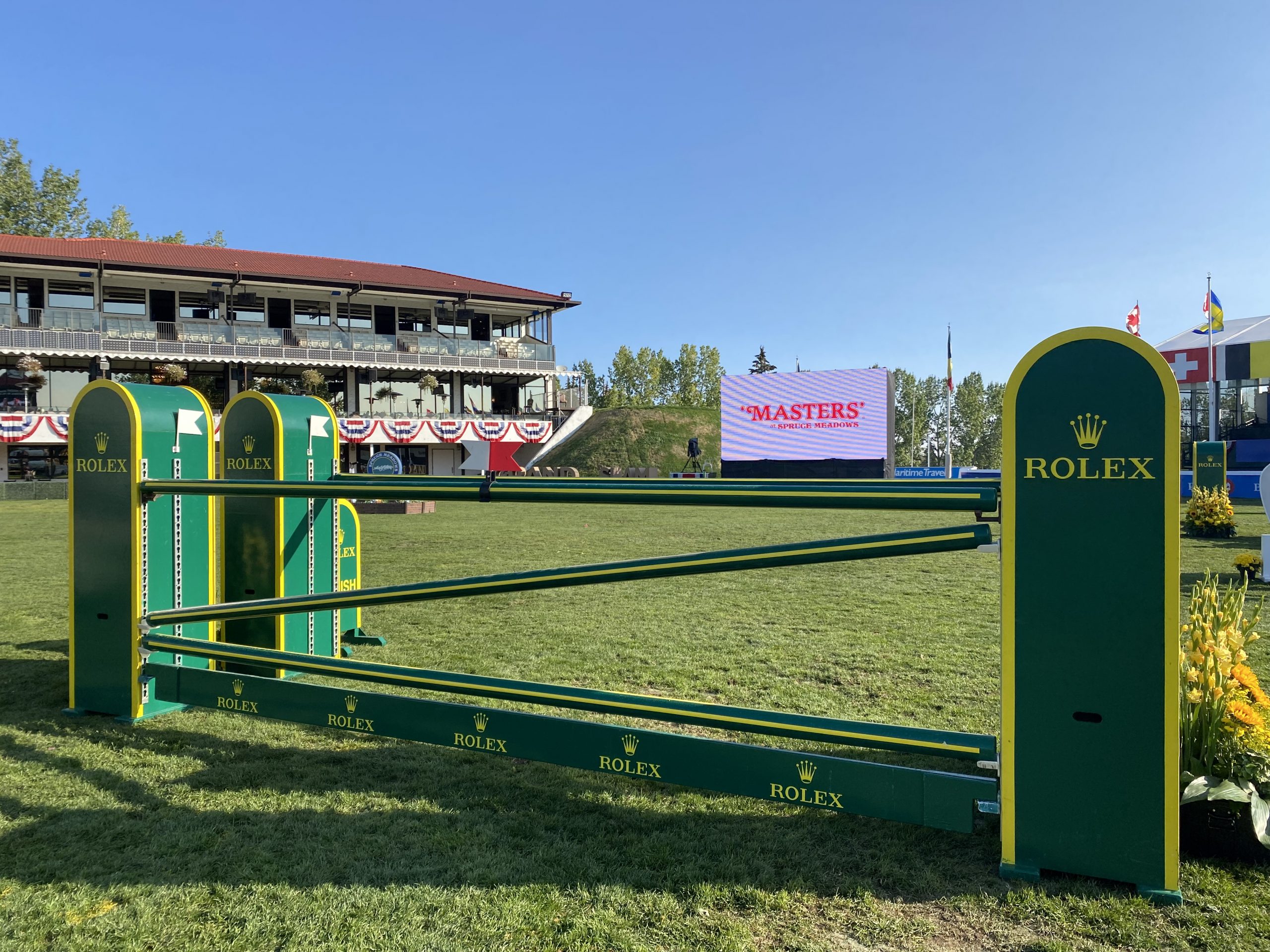 Showjumping fences at the CP International at Spruce Meadows