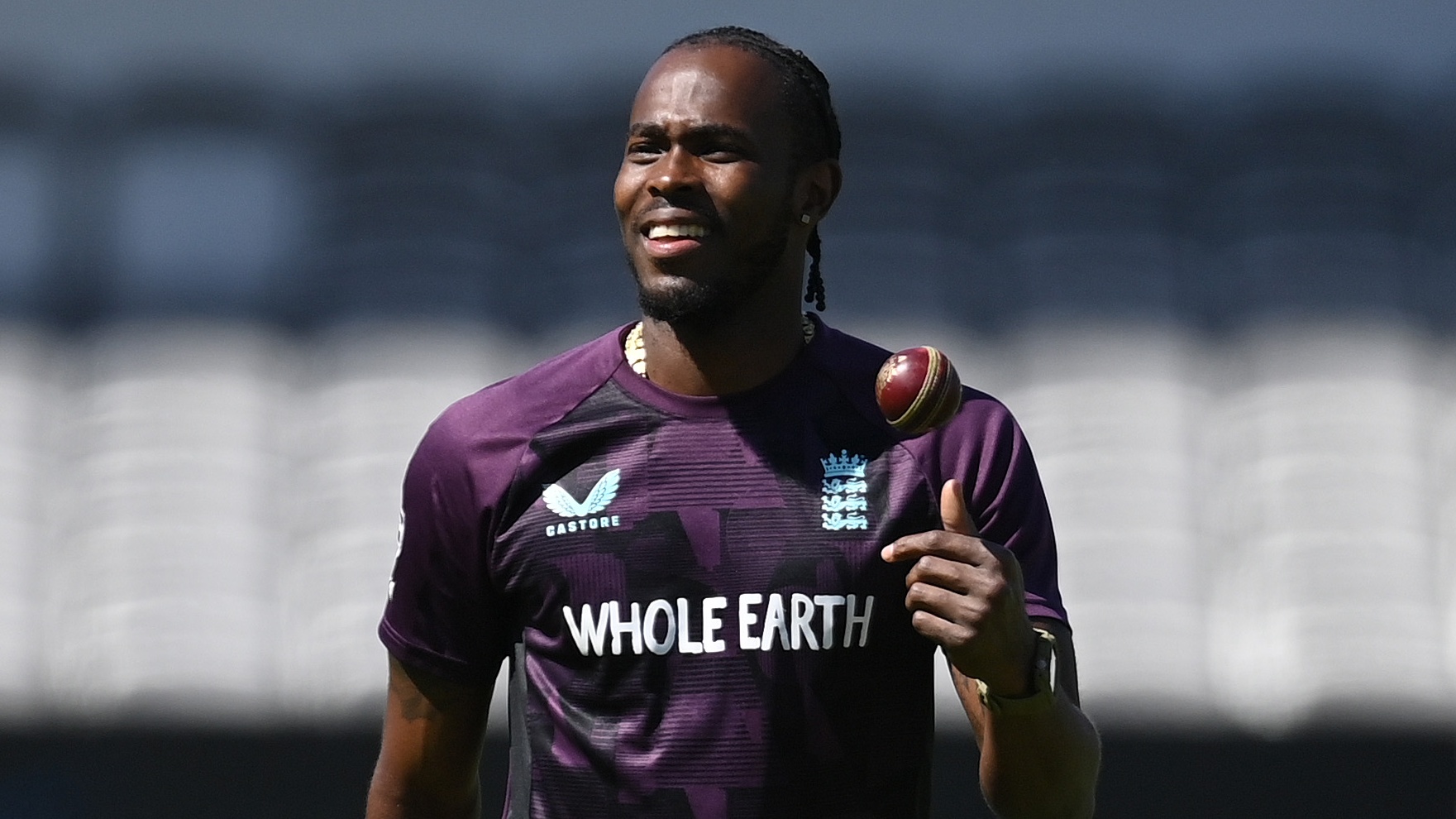 Jofra Archer training for England Cricket.