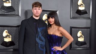 James Blake and Jameela Jamil attend the 62nd Annual GRAMMY Awards at Staples Center on January 26, 2020 in Los Angeles, California.