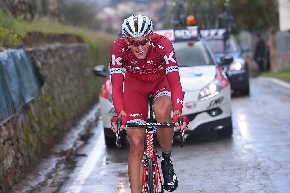 Nils Politt (Katusha-Alpecin) on his own at GP Industria &amp; Artigianato