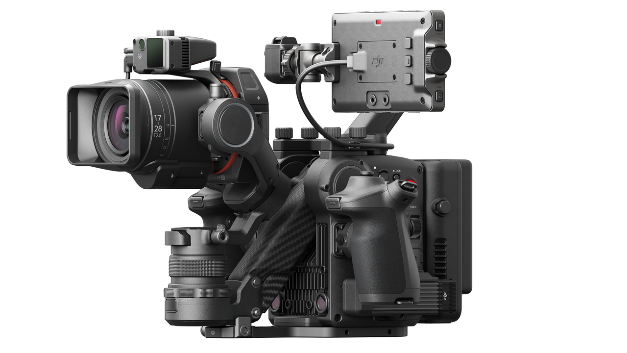 DJI Ronin 4D-8K on white background, left side view
