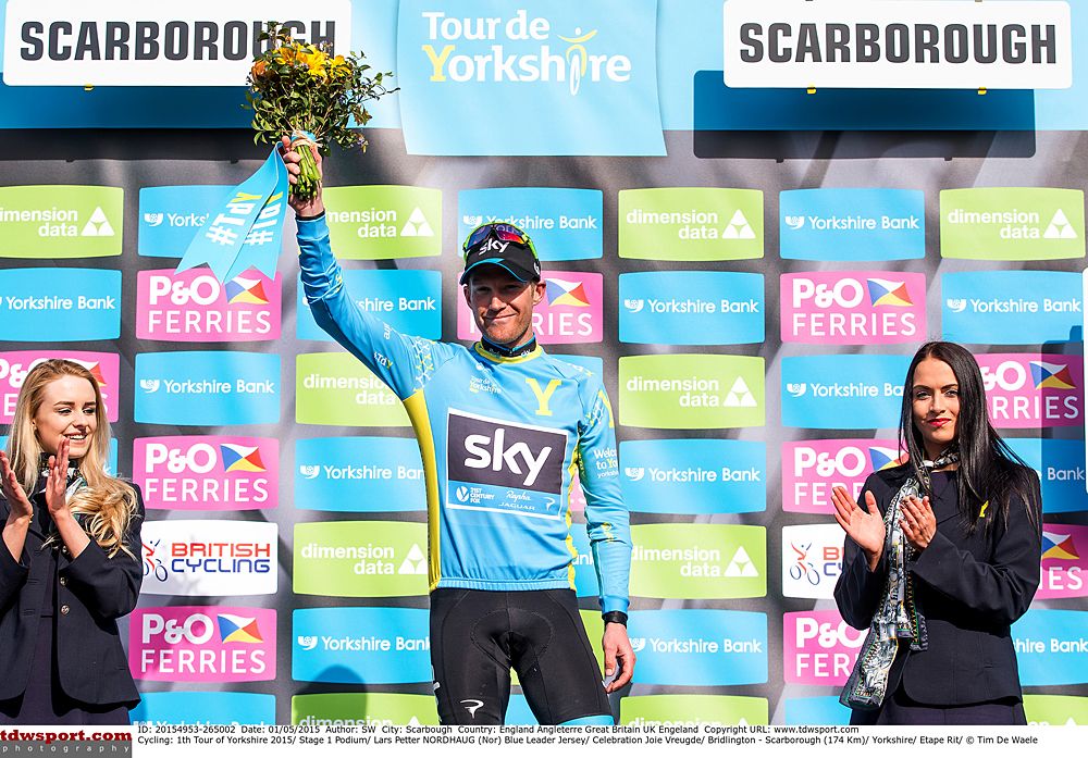 Lars Petter Nordhaug (Team Sky) is leading the overall and the points classifications